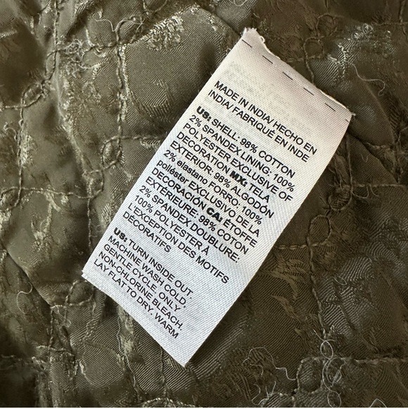 Chico's Beaded And Embellished Band Jacket Olive Size 4 - XXL - Picture 10 of 12